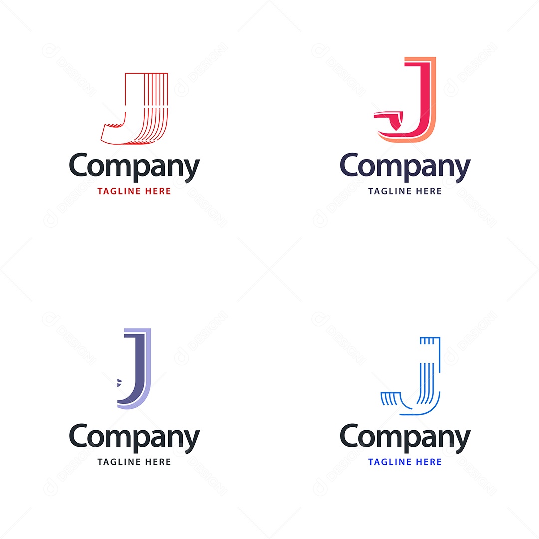 Logo J Personalizada Logotipos Modernos EPS