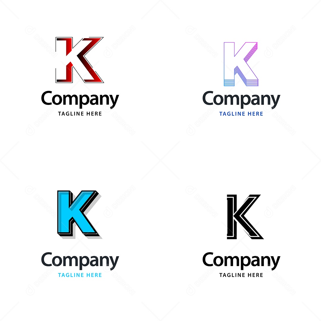 Logo K Personalizada Logotipos Modernos EPS