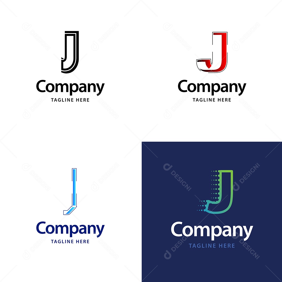 Logo J Personalizada Logotipos Modernos EPS