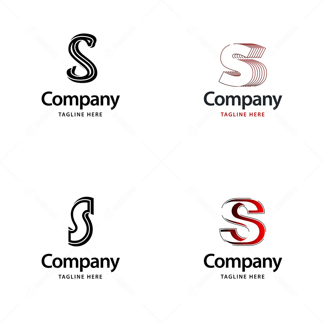 Logo S Personalizada Logotipos Modernos EPS