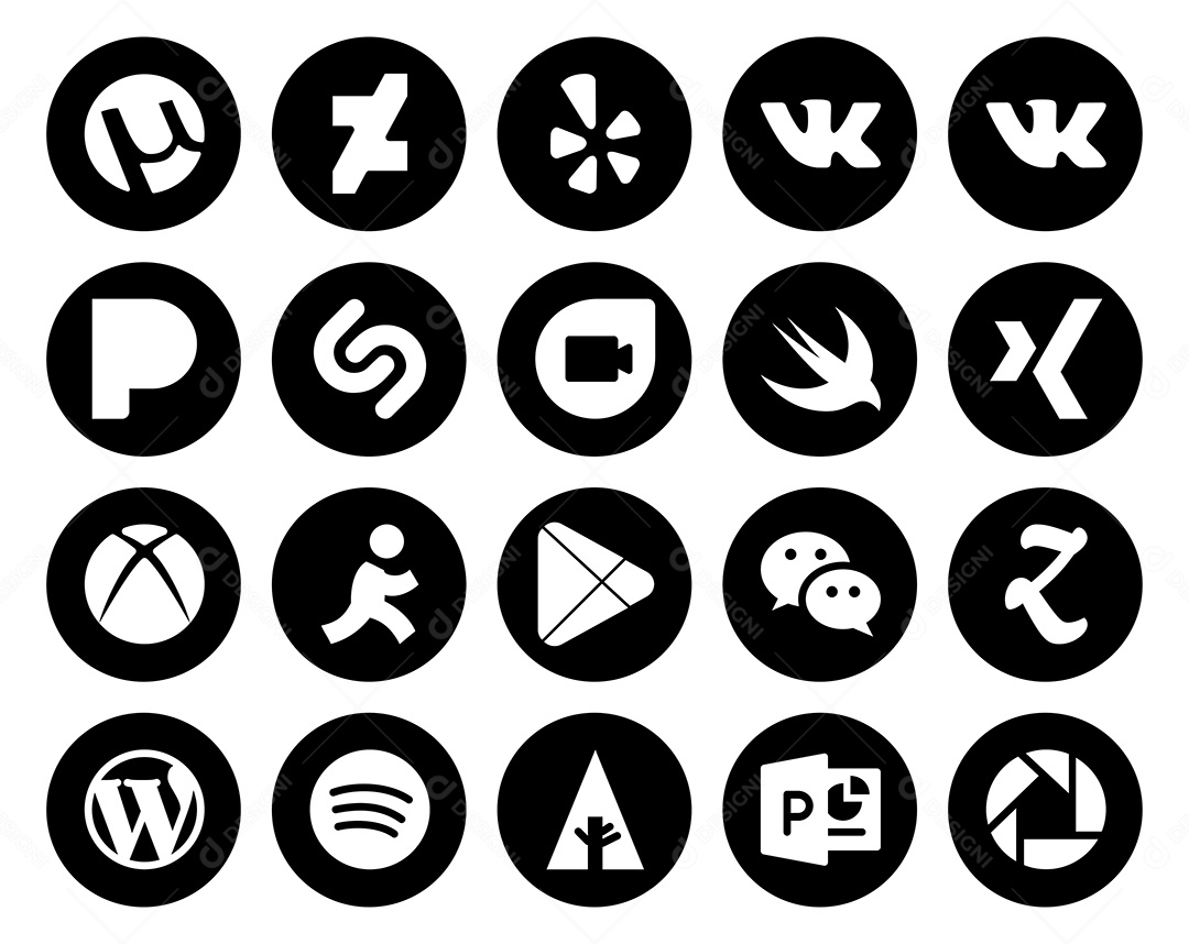 Pacote De Redes Sociais Vetor EPS
