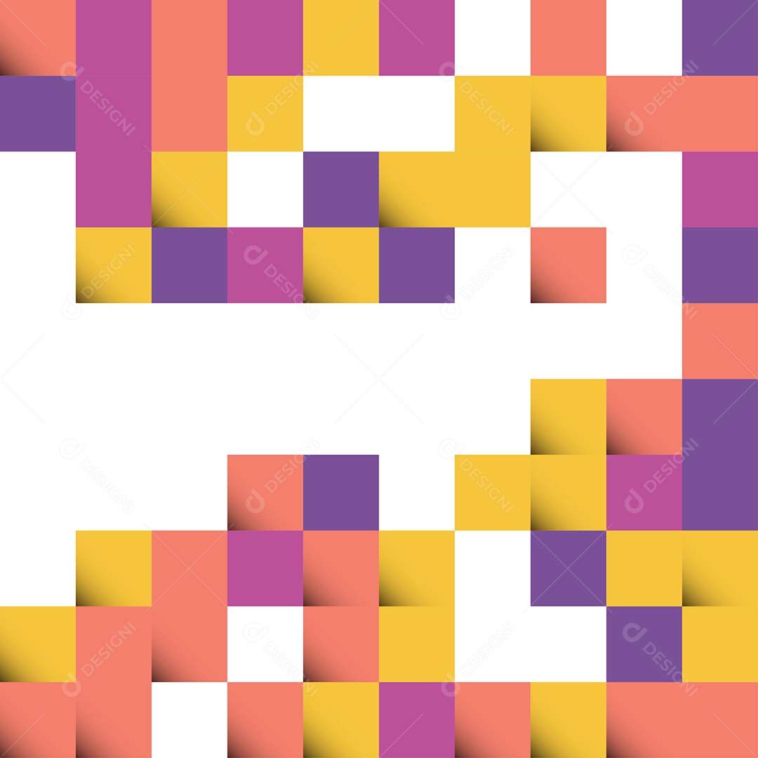 Fundo Isométrico Coloridos em Mosaico Vetor EPS