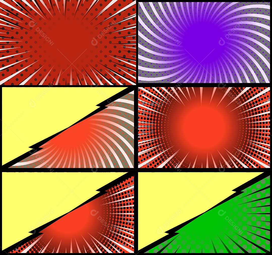 Vetor Retrô De Fundo Em Quadrinhos Coloridos Vetor EPS