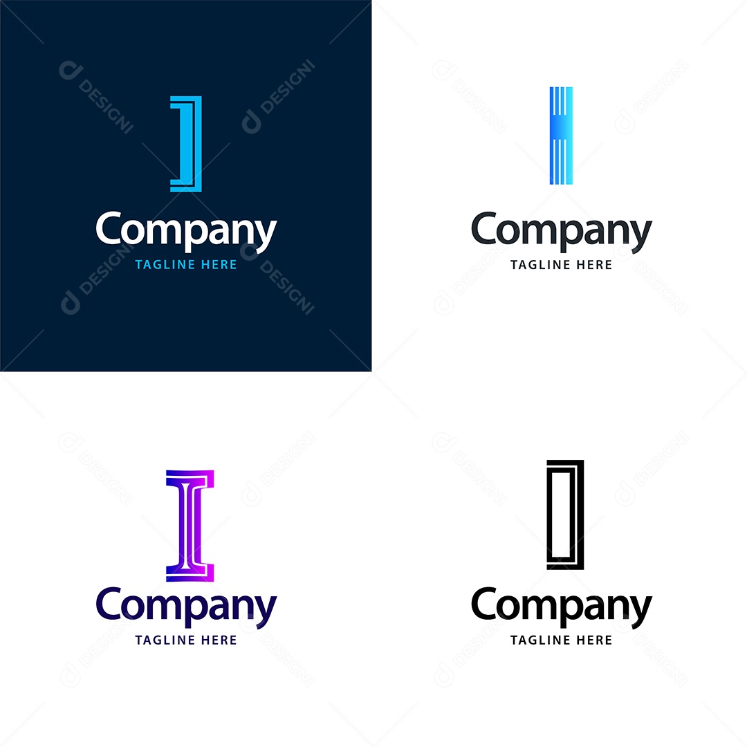 Logo I Personalizada Logotipos Modernos AI Editável