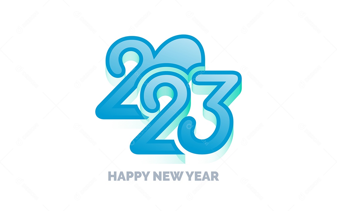Símbolo de Feliz Ano Novo de 2023 Vetor EPS