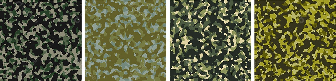 Conjunto de Fundo de Camuflagem Vetor EPS