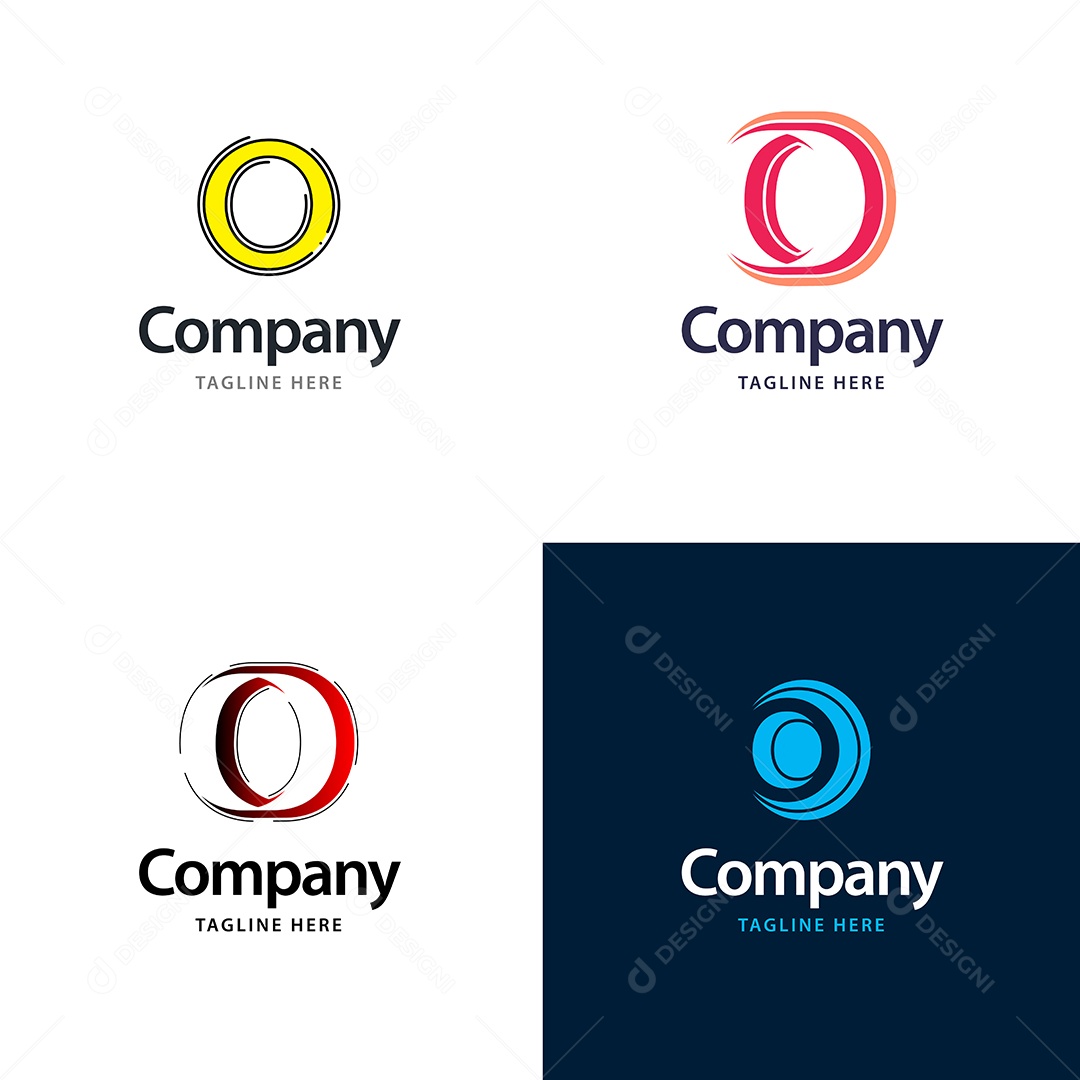 Logo O Personalizada Logotipos Modernos AI Editável