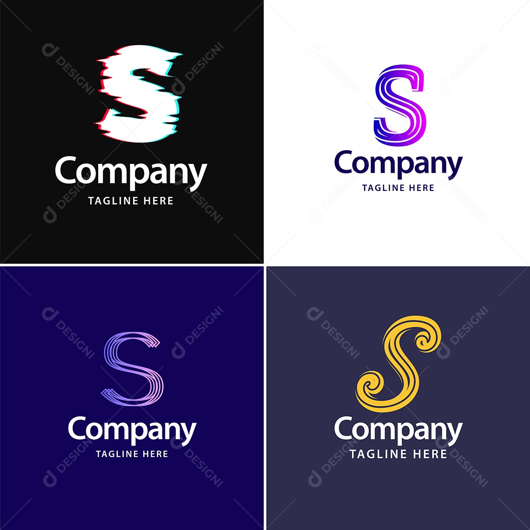 Logo S Personalizada Logotipos Modernos AI Editável