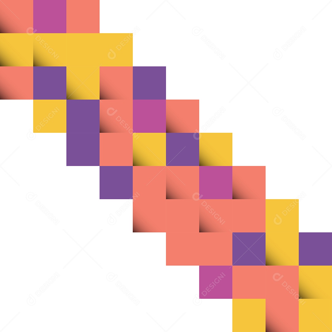 Fundos Isométrico Coloridos em Mosaico Vetor EPS