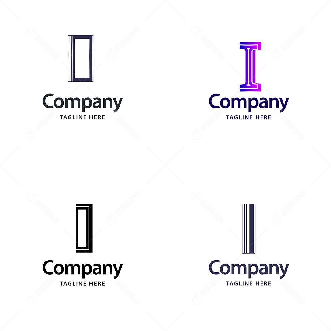 Logo I Personalizada Logotipos Modernos AI Editável