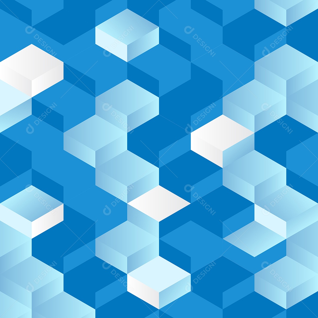 Fundos Isométrico Azul em Mosaico Vetor EPS
