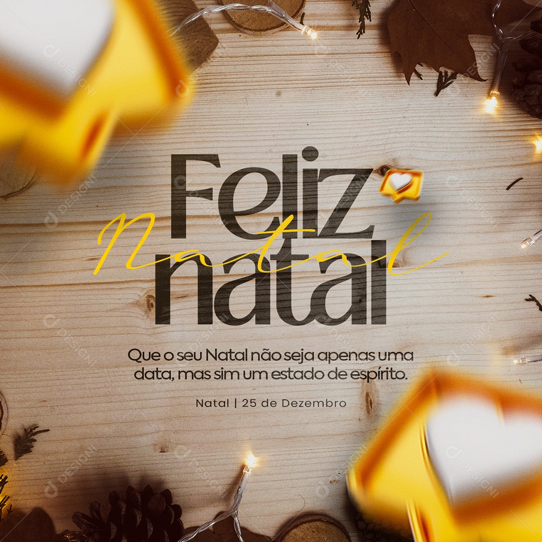 Que o Seu Natal Não Seja Apenas Uma Data Feliz Natal Social Media PSD Editável