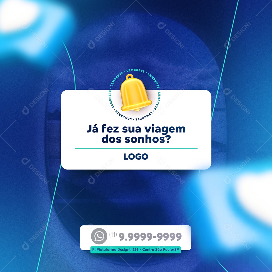 Já fez Sua Viagem dos Sonhos Agência de Turismo Social Media PSD Editável