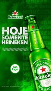 Story Hoje Somente Heineken Social Media PSD Editável