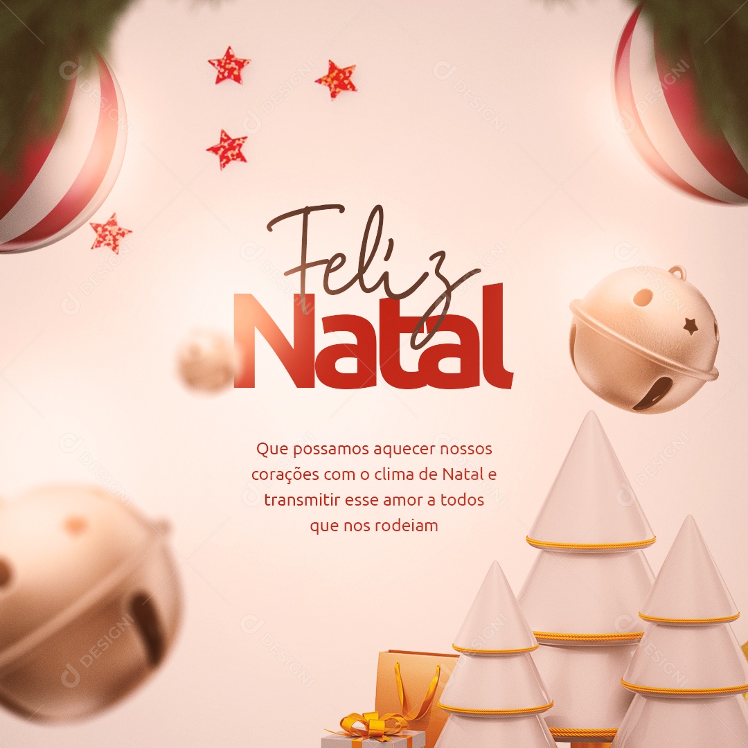 Que Possamos Aquecer Nossos Corações Feliz Natal Social Media PSD Editável