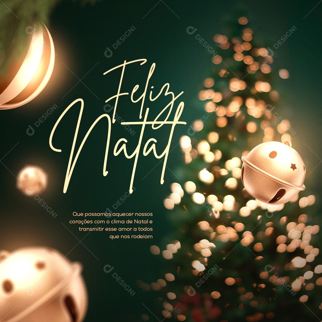 Que Possamos Aquecer nosso Corações Feliz Natal Social Media PSD Editável