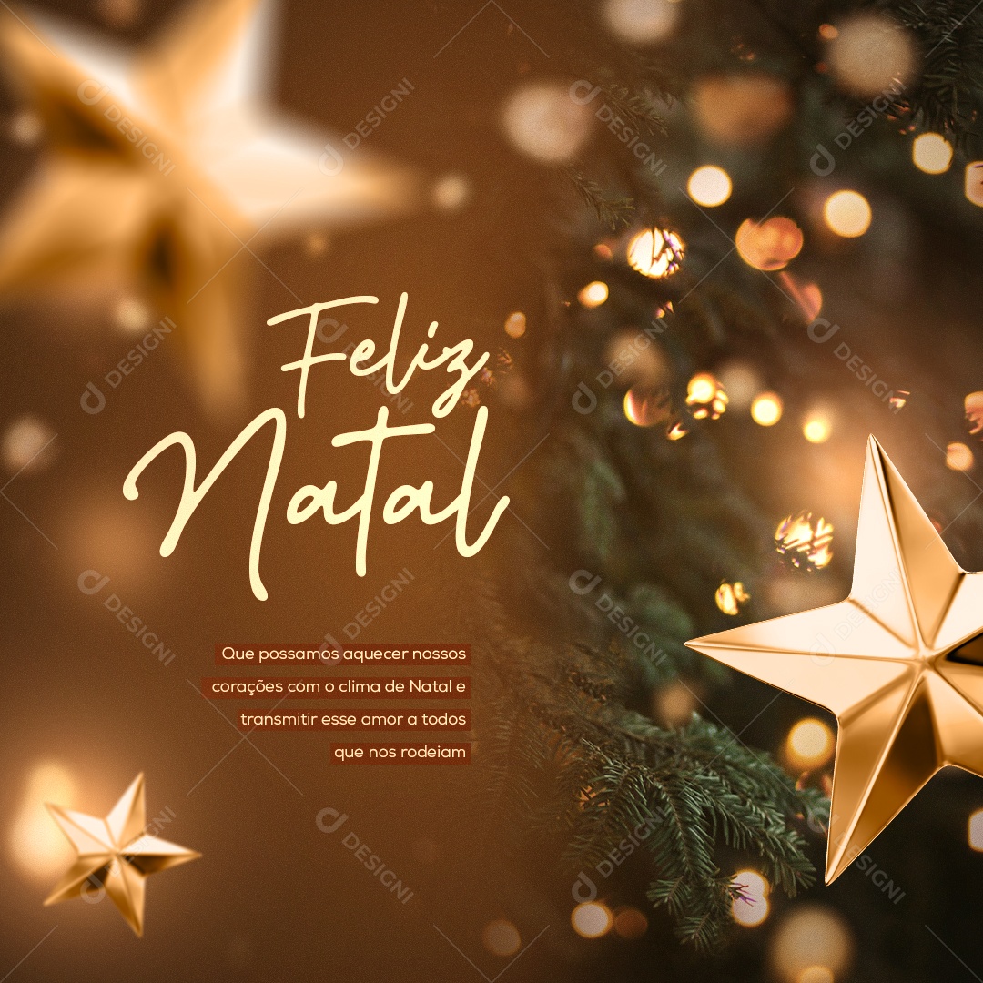 Que Possamos Aquecer Nossos Corações Feliz Natal Social Media PSD Editável