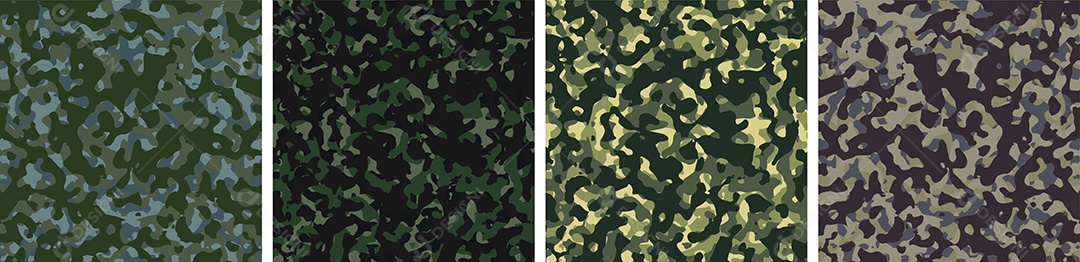Conjunto de Fundo de Camuflagem Vetor EPS