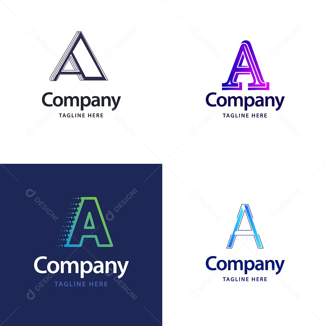 Logo A Personalizada Logotipos Modernos AI Editável