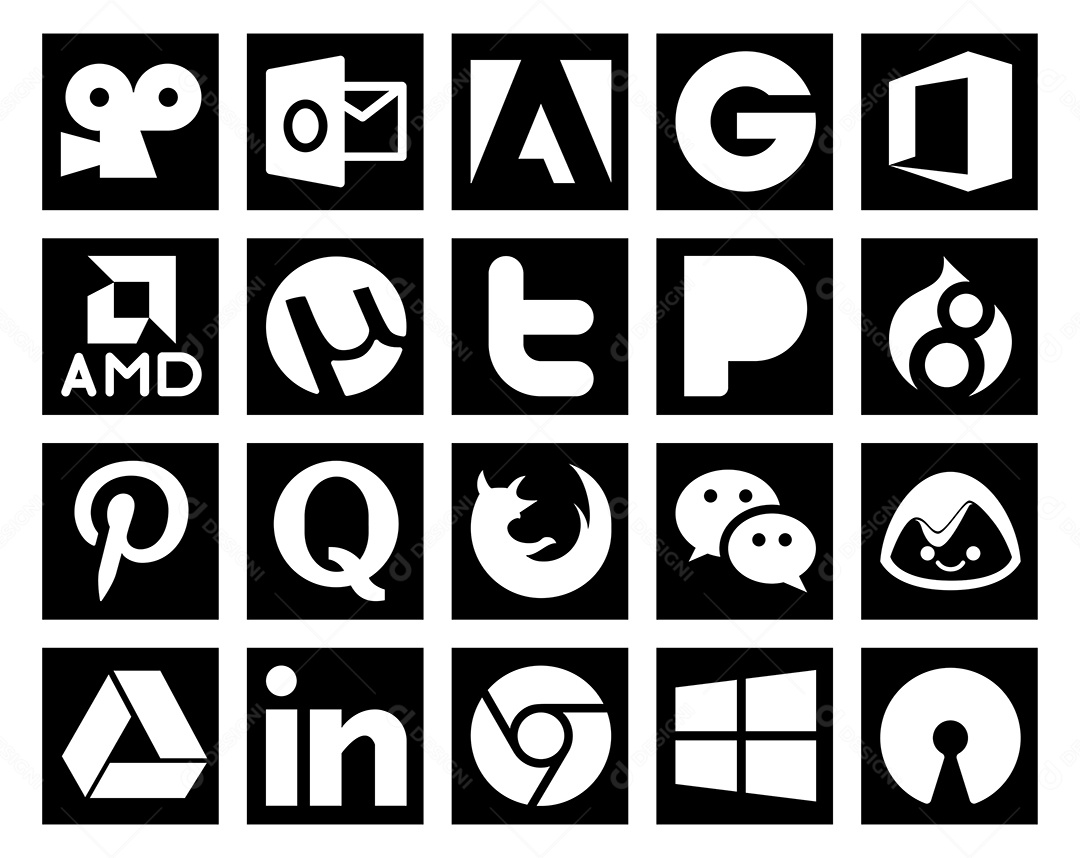 Pacote De Redes Sociais Vetor EPS