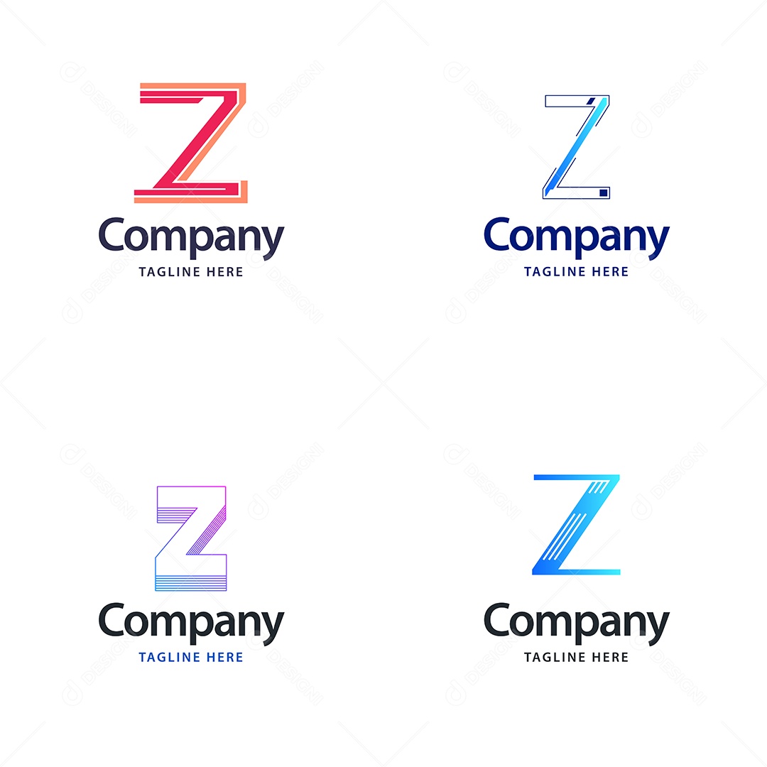 Logo Z Personalizada Logotipos Modernos AI Editável