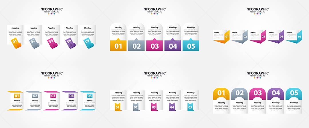 Pacote De Infográficos Vetoriais Vetor EPS