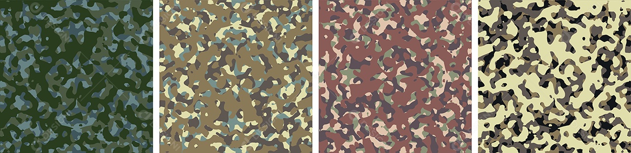 Conjunto De Fundo De Camuflagem Vetor EPS