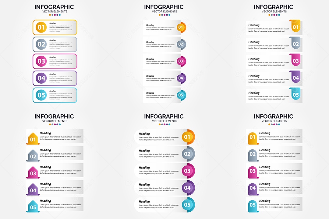 Pacote De Infográficos Vetoriais Vetor EPS