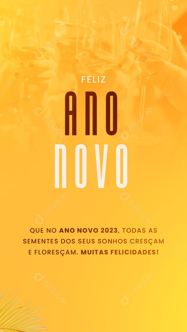 Feliz Ano Novo 2023 Story Social Media PSD Editável