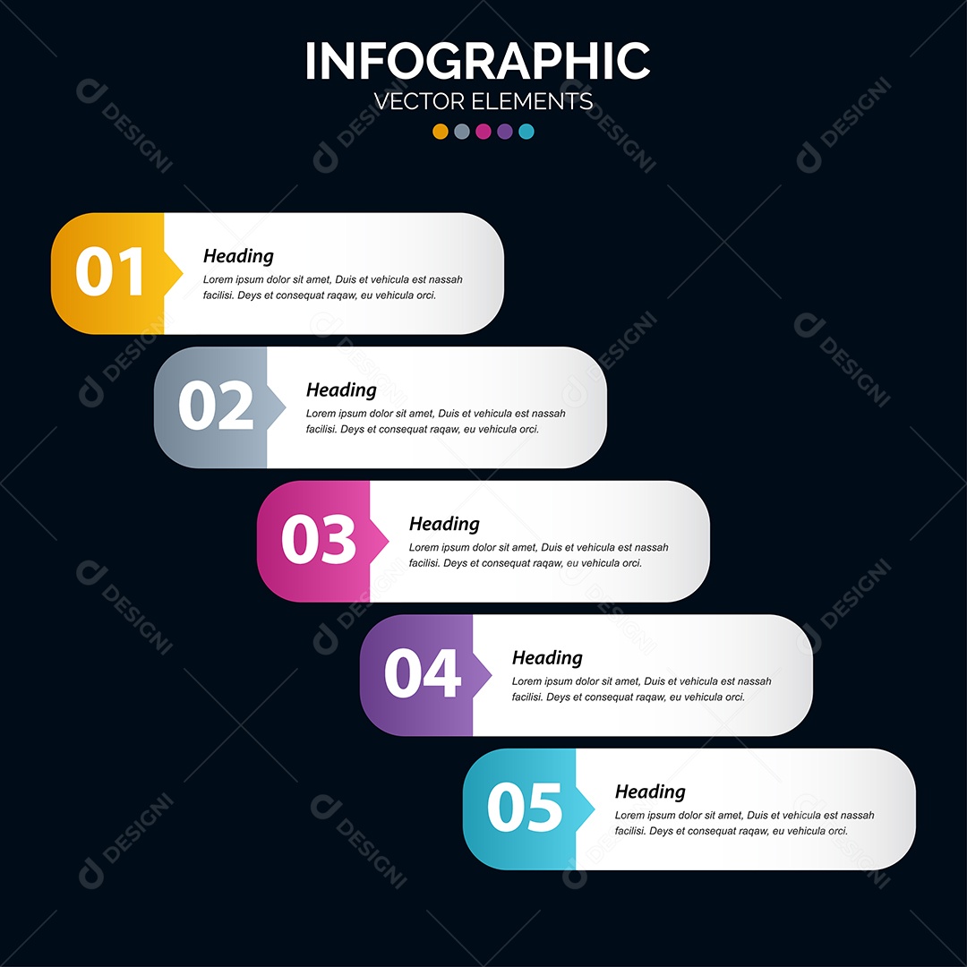 Pacote De Infográficos Vetoriais Vetor EPS