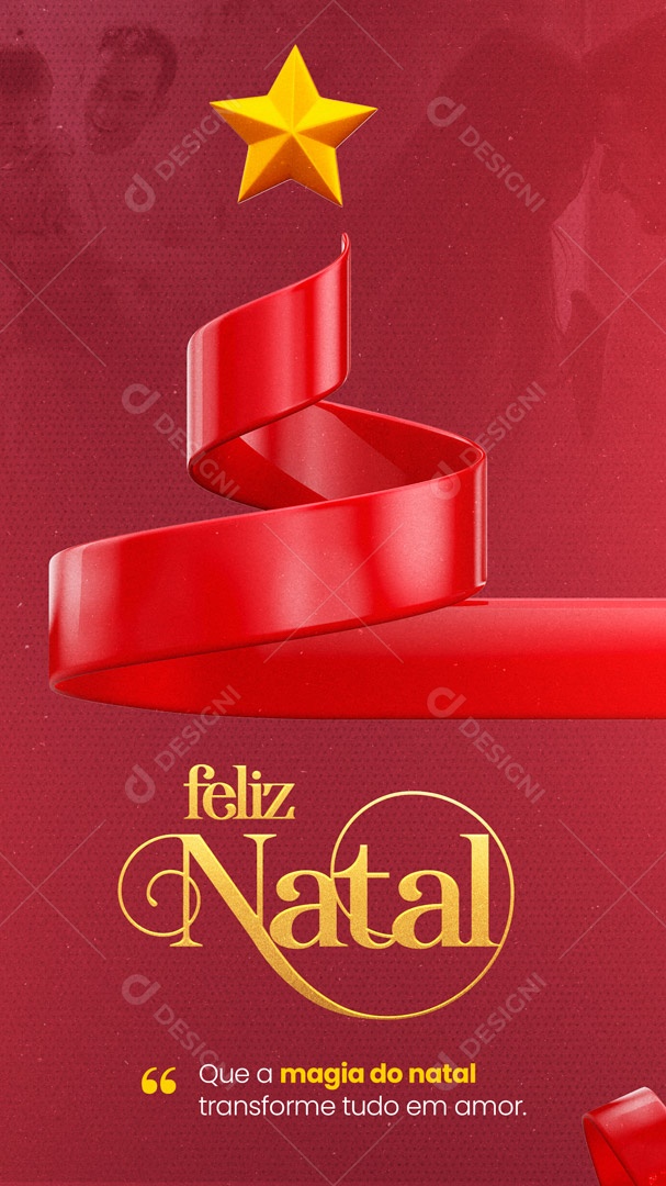 Que a Magia do Natal Transforme Tudo em Amor Feliz Natal Story Social Media PSD Editável