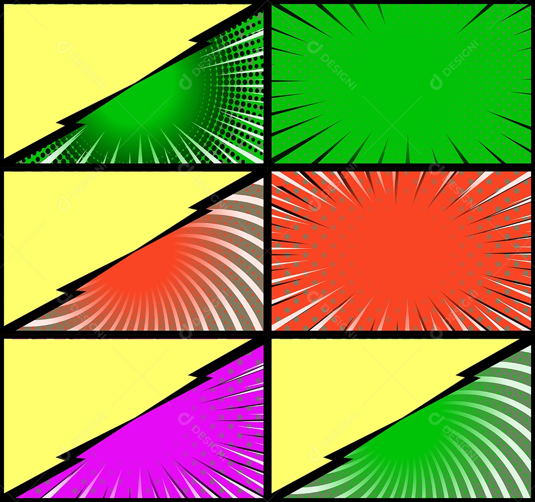 Vetor Retrô De Fundo Em Quadrinhos Coloridos Vetor EPS