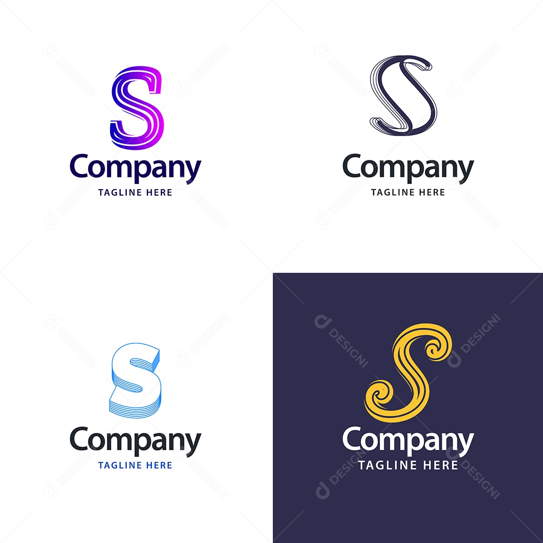Logo S Personalizada Logotipos Modernos EPS