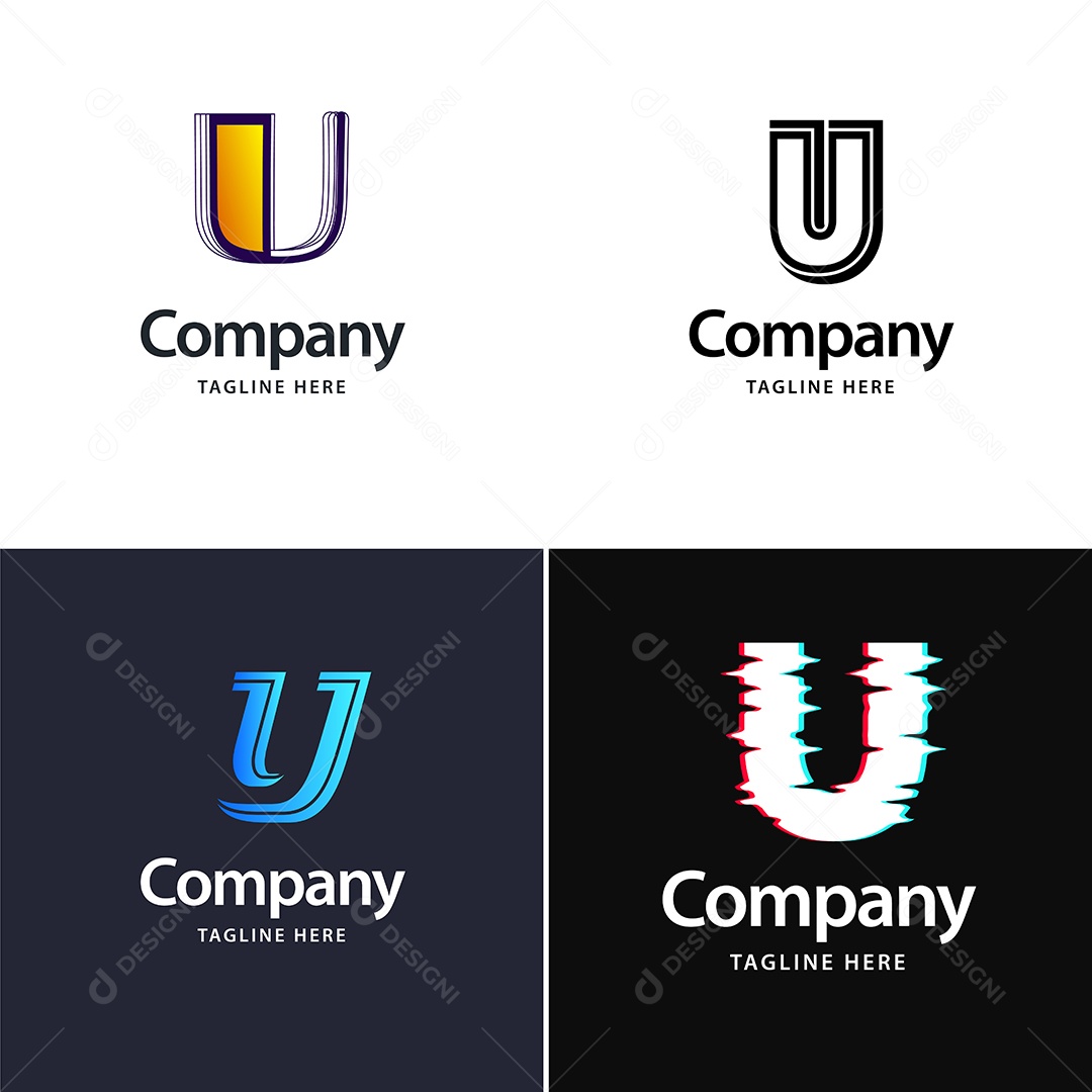 Logo U Personalizada Logotipos Modernos EPS