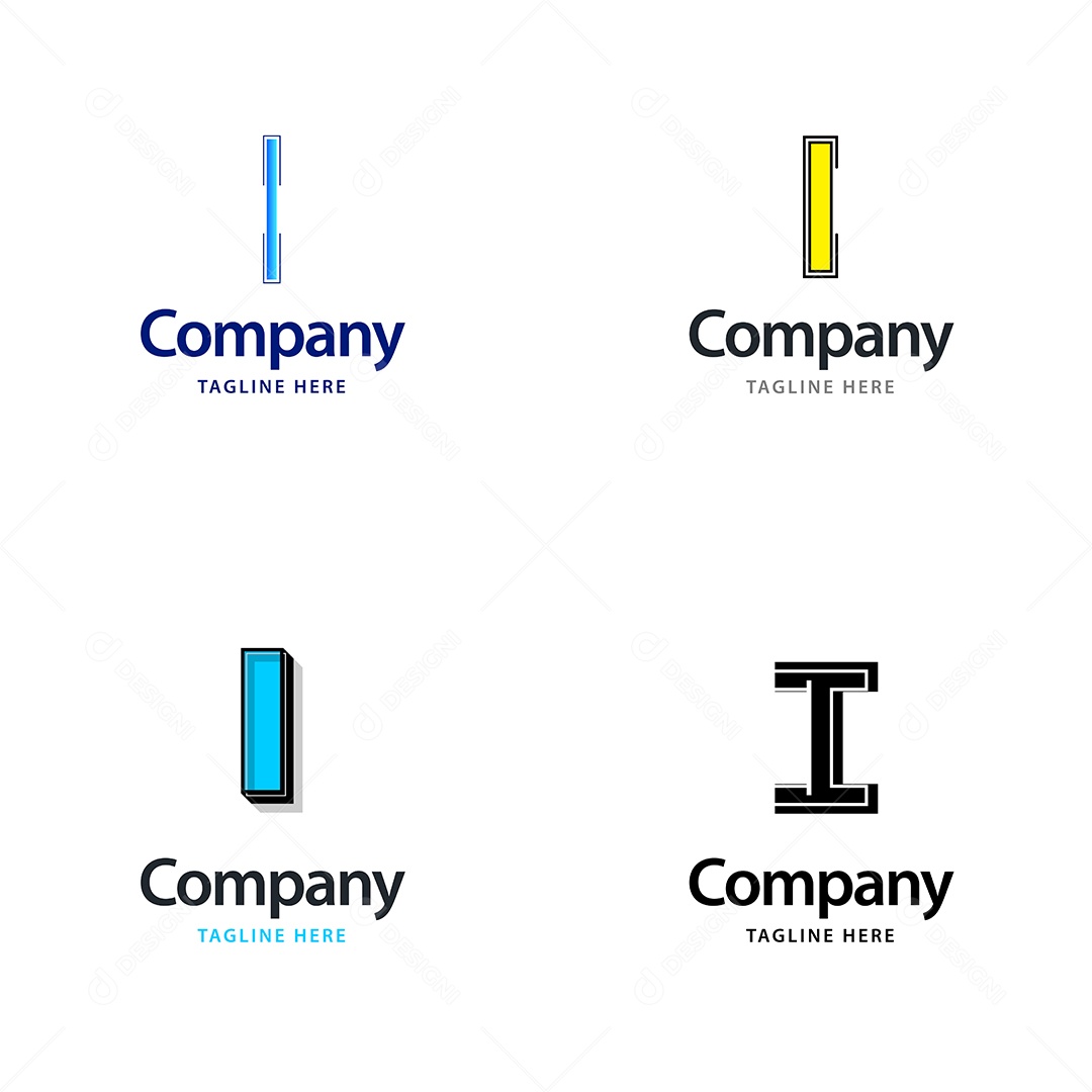 Logo I Personalizada Logotipos Modernos EPS