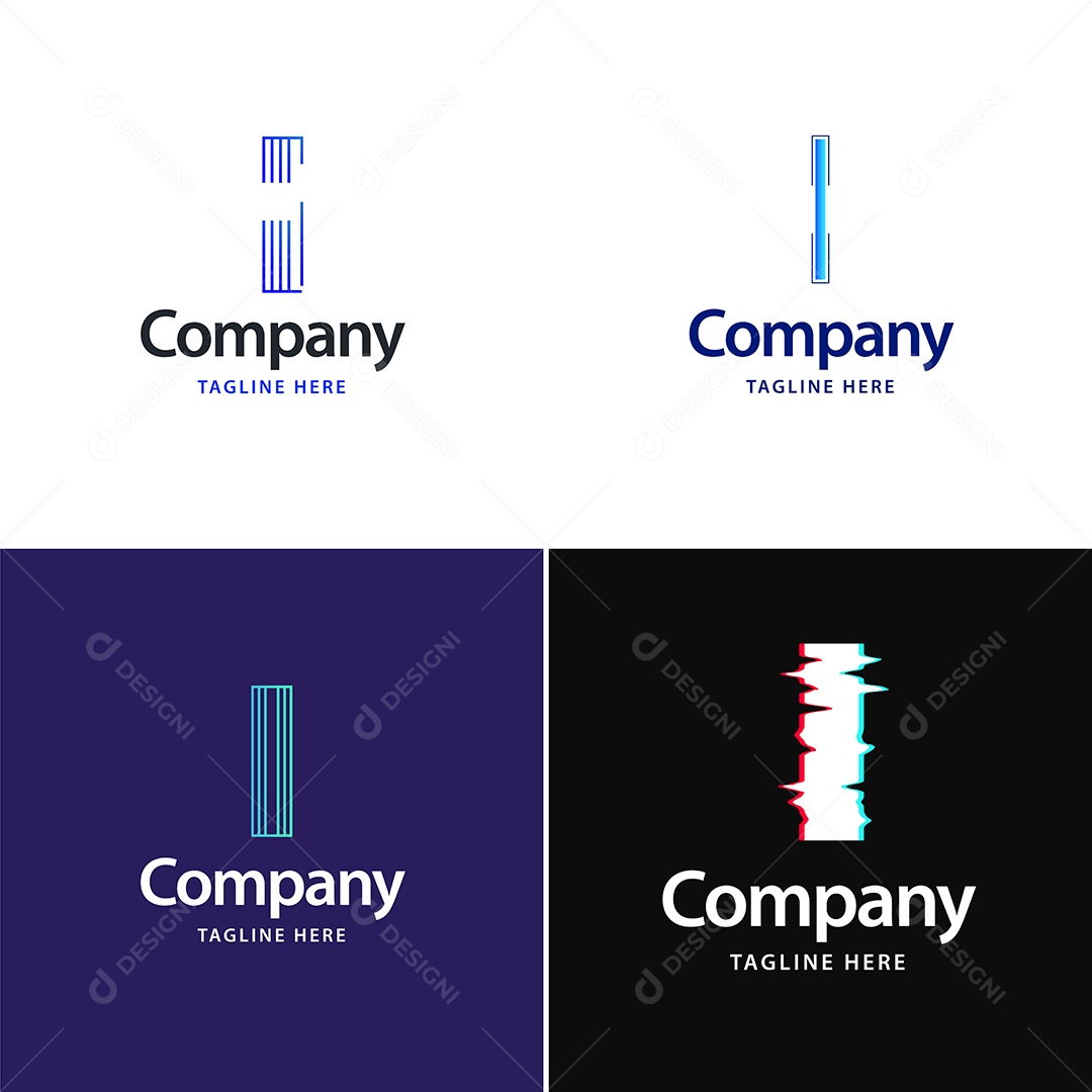 Logo I Logotipos Modernos Vetor EPS