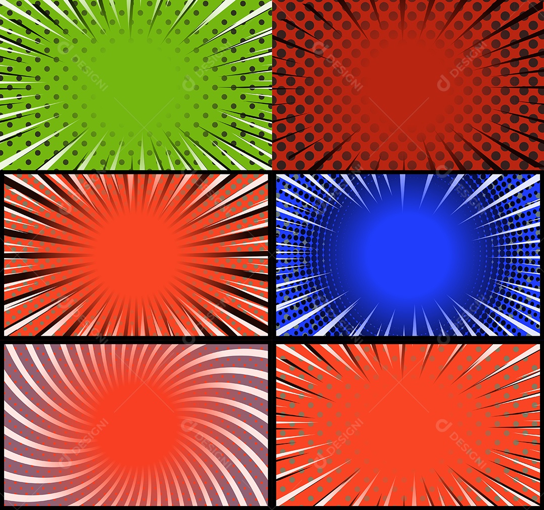 Vetor Retrô De Fundo Em Quadrinhos Coloridos Vetor EPS