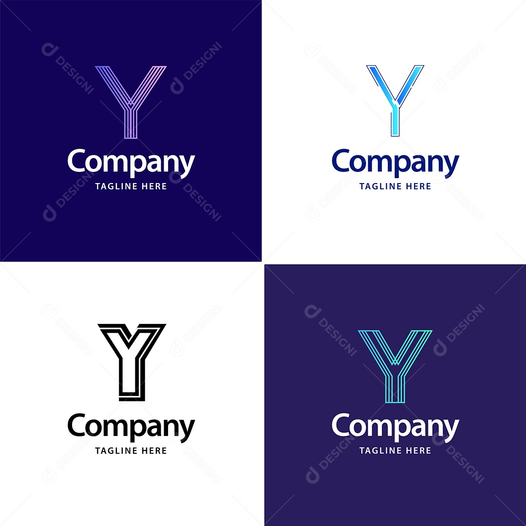 Logo Y Logotipos Modernos Vetor EPS