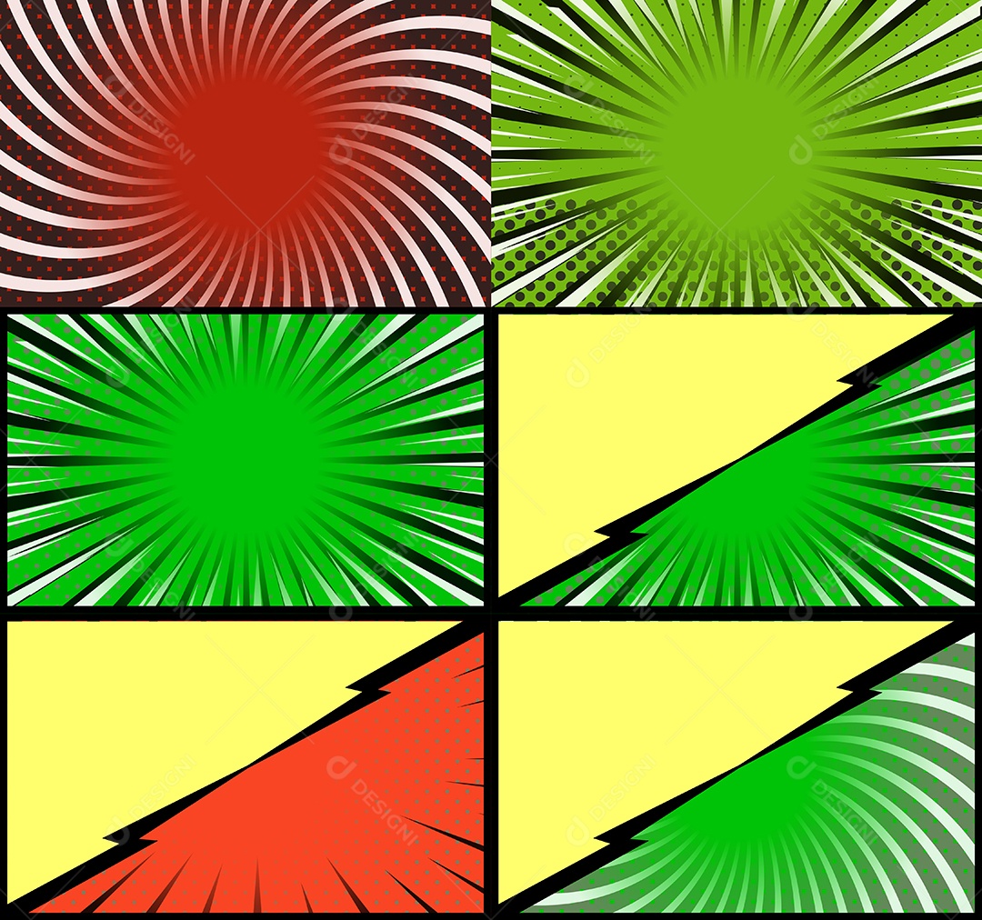 Vetor Retrô De Fundo Em Quadrinhos Coloridos Vetor EPS