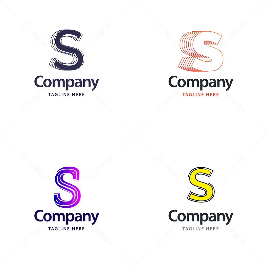 Logo S Logotipos Modernos Vetor EPS