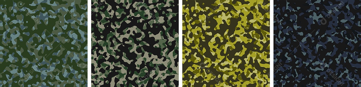 Conjunto De Fundo De Camuflagem Vetor EPS