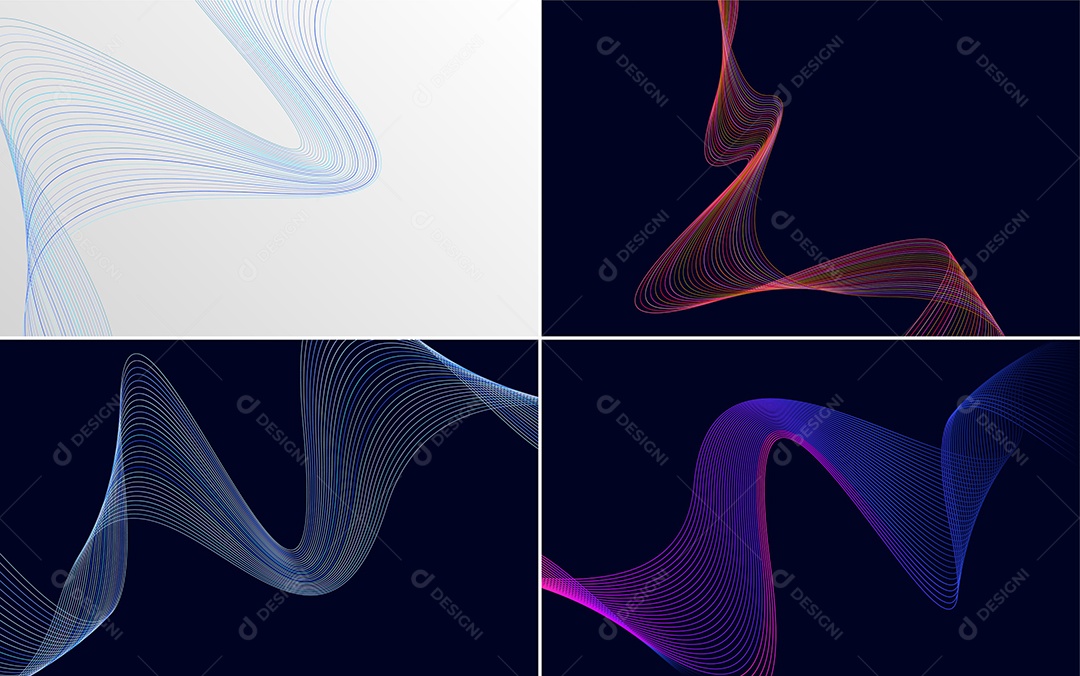 Ondas Sonoras Coloridas De Linhas Vetor EPS