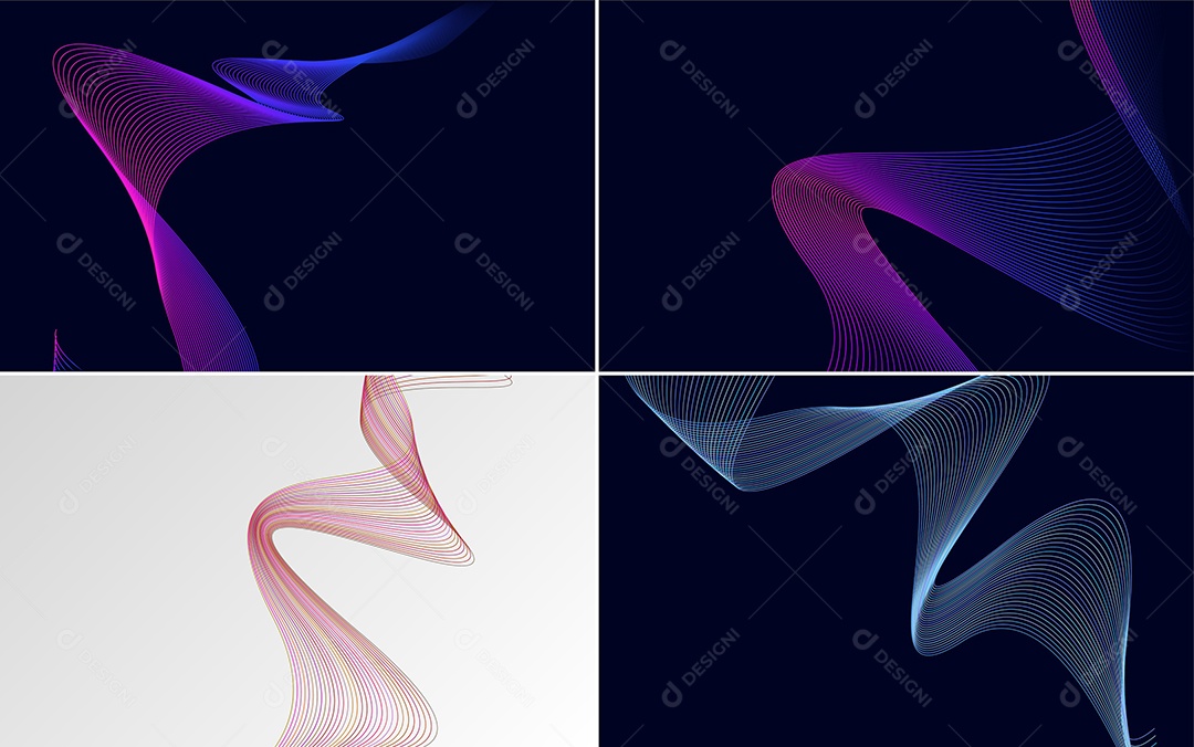 Ondas Sonoras Coloridas De Linhas Vetor EPS