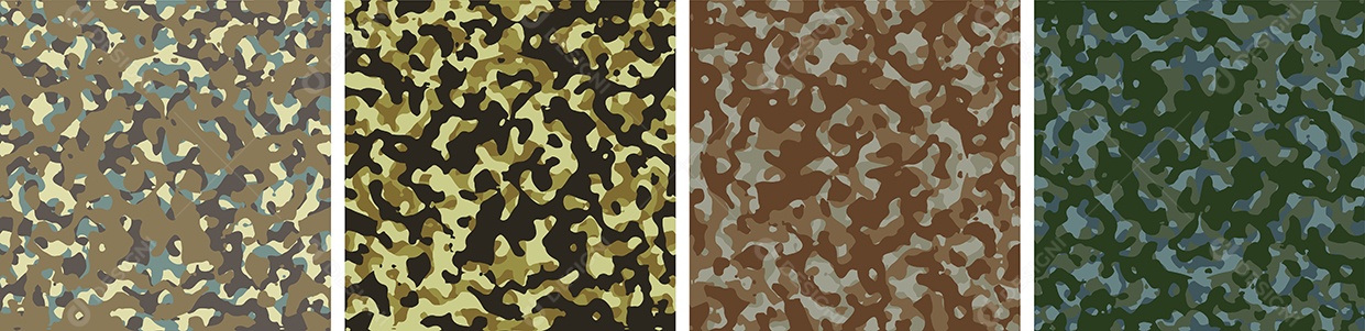 Conjunto De Fundo De Camuflagem Vetor EPS