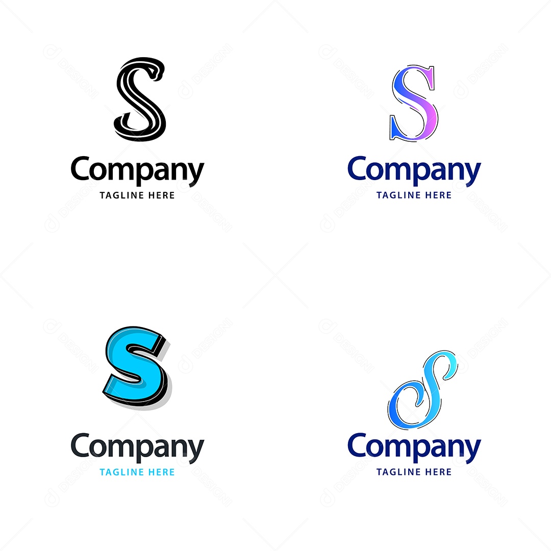 Logo S Personalizada Logotipos Modernos EPS