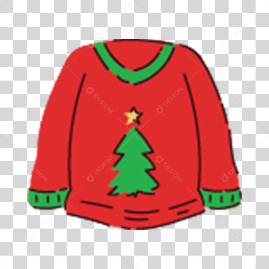Elemento de Natal Sueter PNG Transparente Sem Fundo