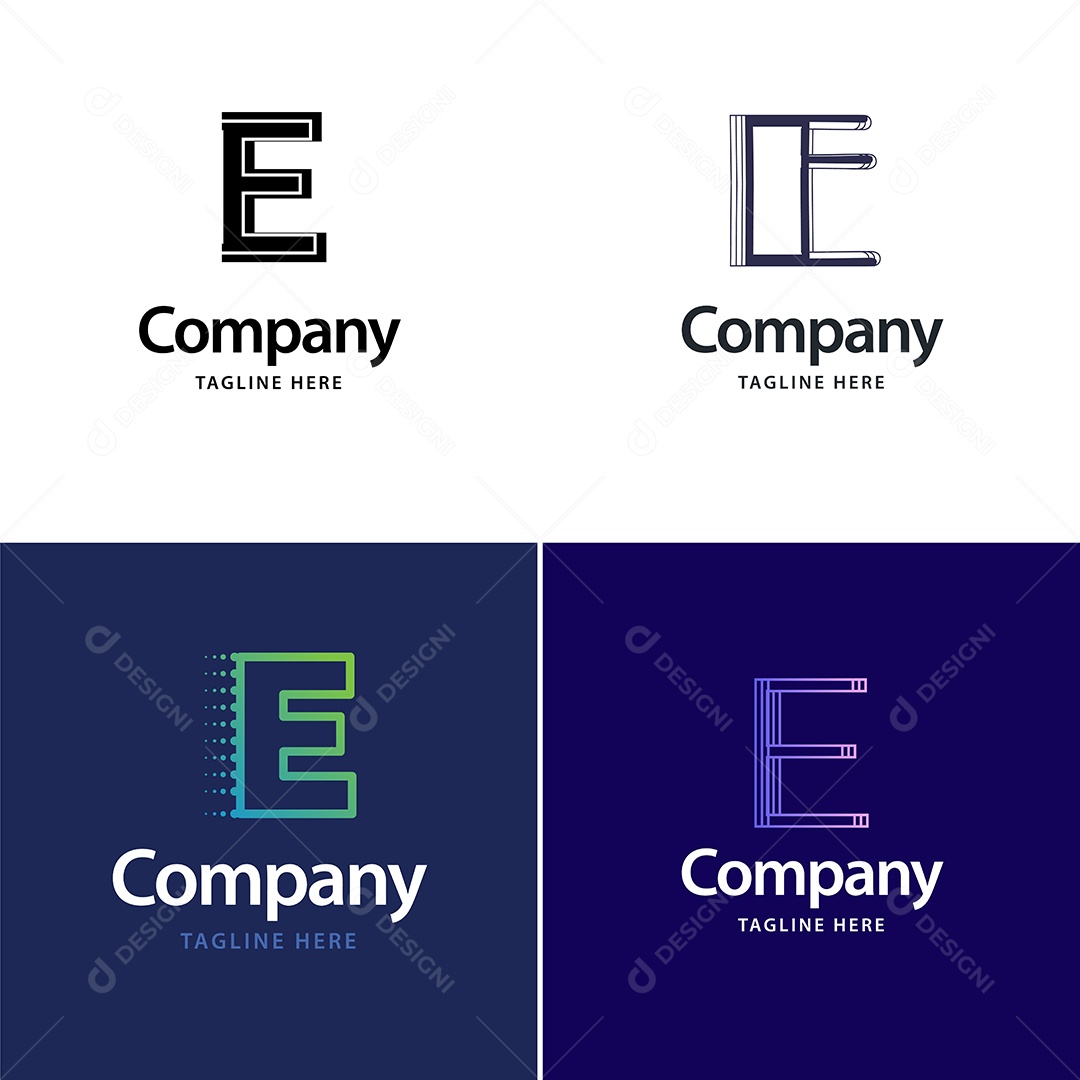 Logo E Logotipos Modernos Vetor EPS