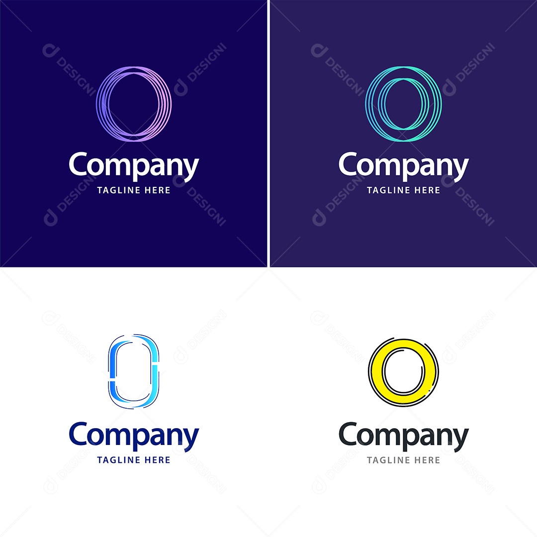 Logo O Logotipos Modernos Vetor EPS