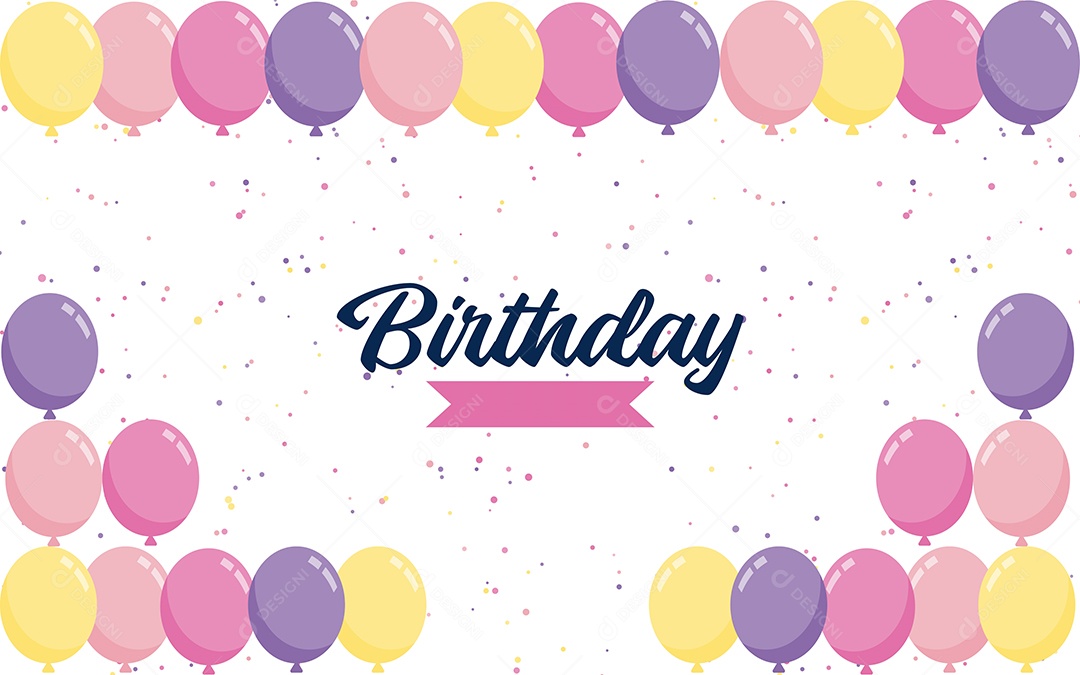 Textos De Feliz Aniversário Vetores EPS