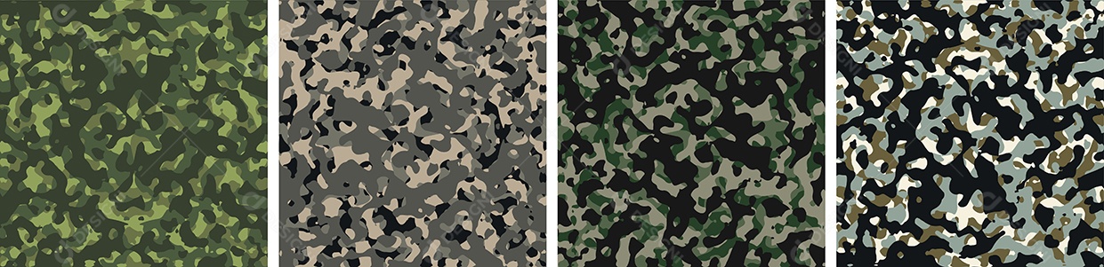 Conjunto De Fundo De Camuflagem Vetor EPS